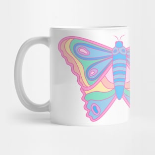 Pastel Psychedelic Moth Butterfly Mug